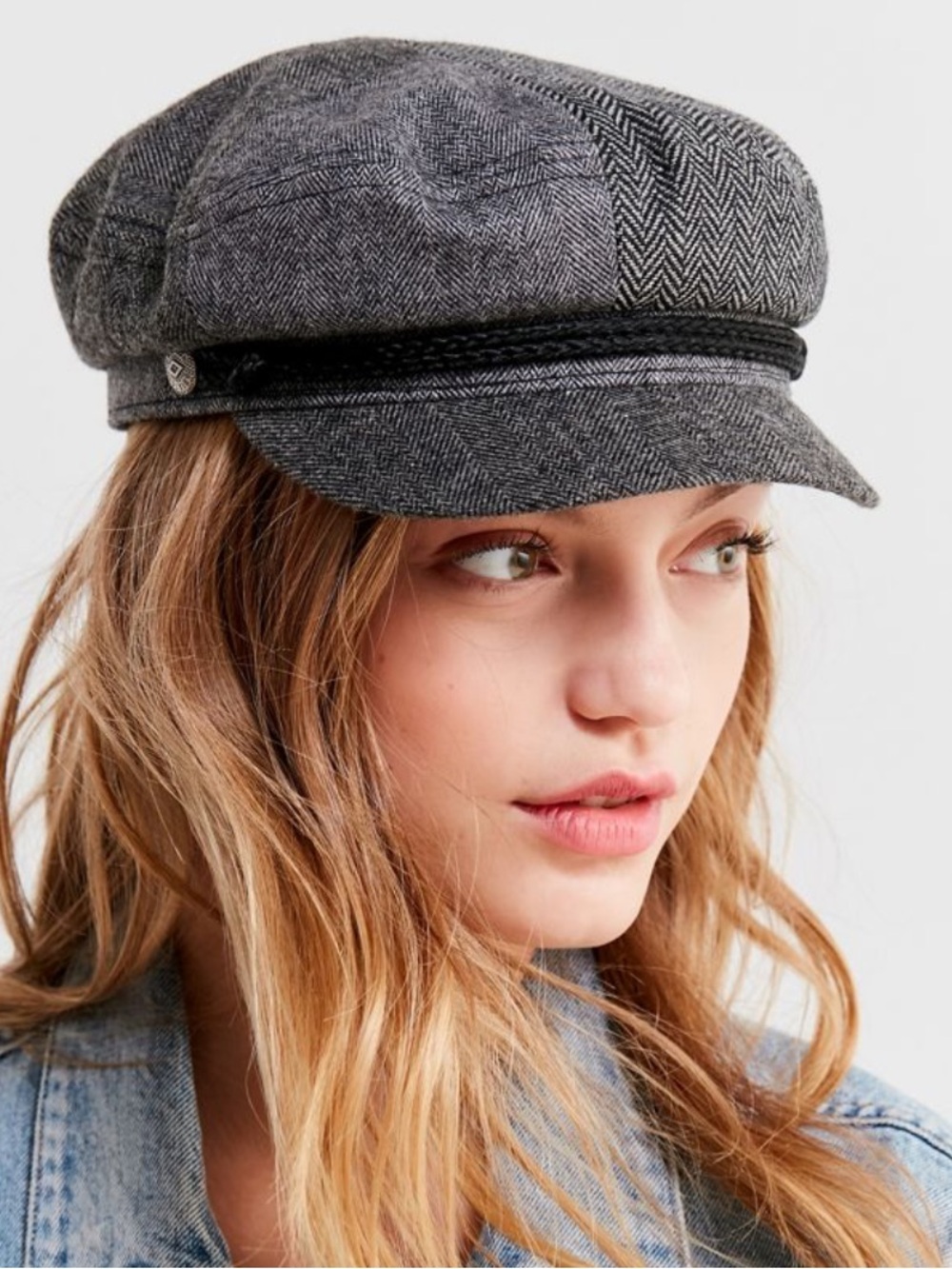 Brixton Fiddler cap- brown herringbone